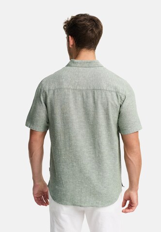 INDICODE JEANS Regular Fit Hemd' INLino ' in Grün