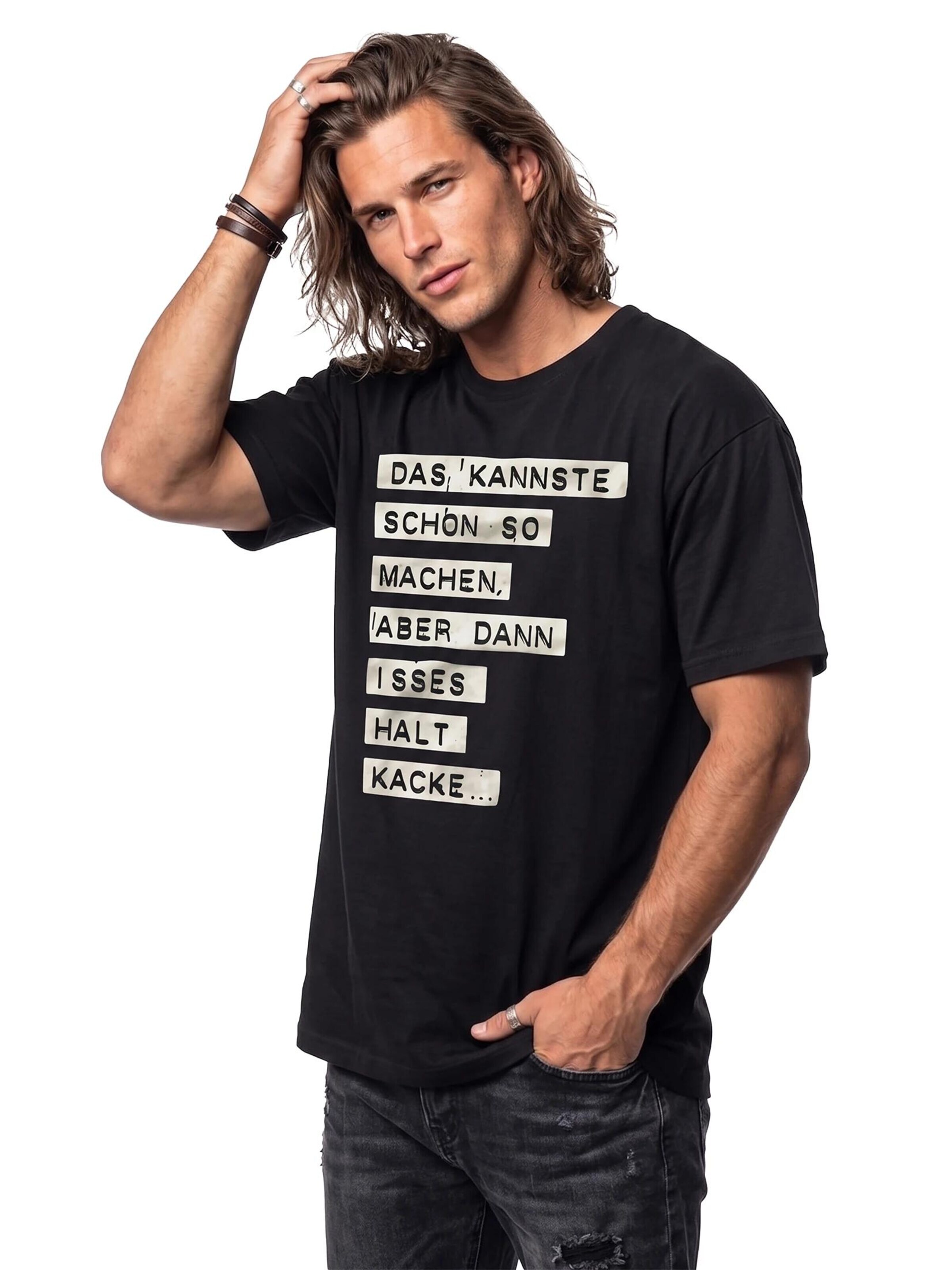 MAKAYA Shirt 'Kacke' in Black