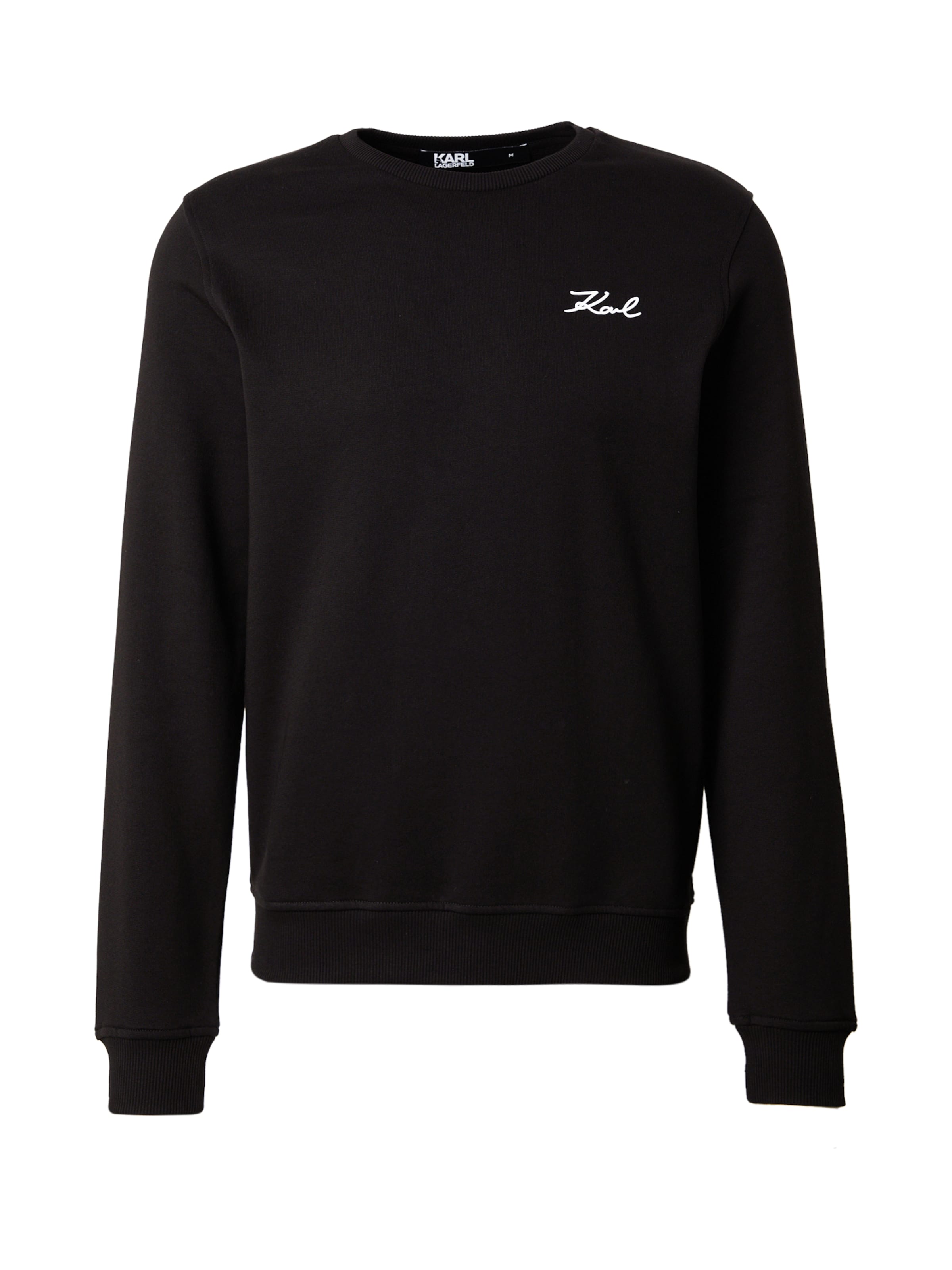 Bluză de molton de la Karl Lagerfeld pe negru: față