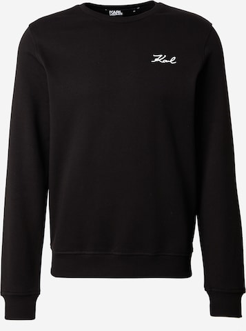 Karl LagerfeldSweater majica - crna boja: prednji dio