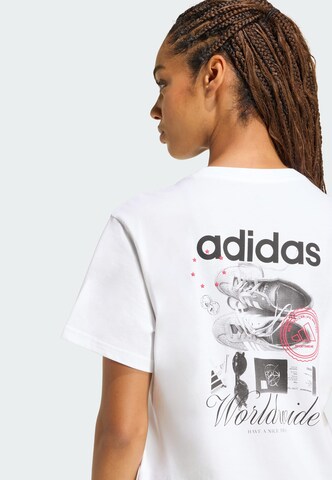 T-shirt fonctionnel 'Travel' ADIDAS SPORTSWEAR en blanc