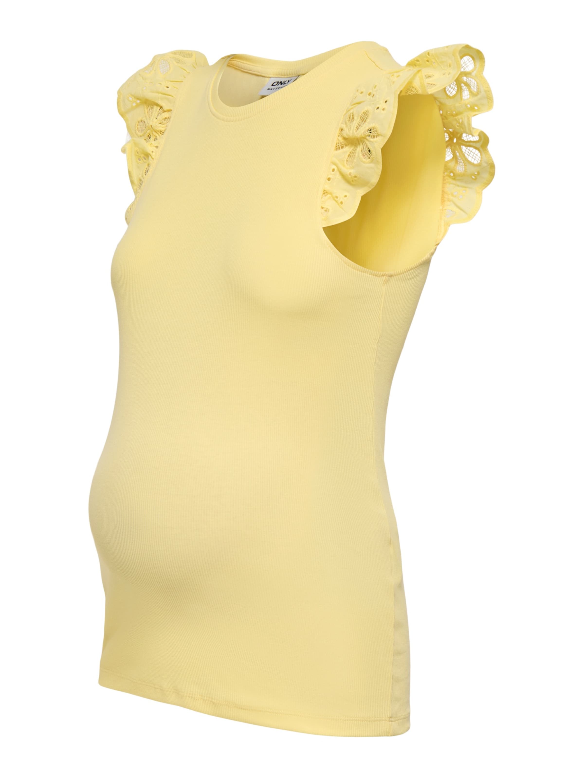 Only Maternity Koszulka 'OLMCESME' w kolorze żółty: przód