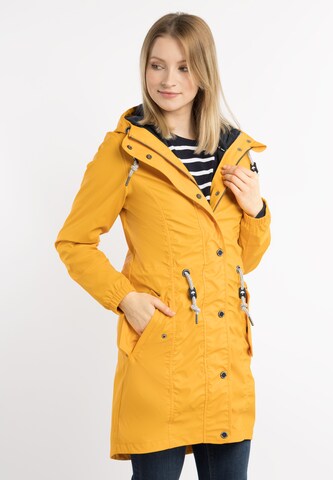 Manteau fonctionnel Schmuddelwedda en jaune : devant