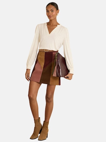 Camicia da donna di love & roses in beige: frontale