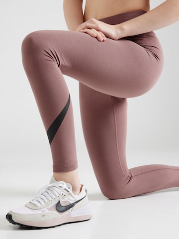 Nike Sportswear Skinny Legíny - Hnedá