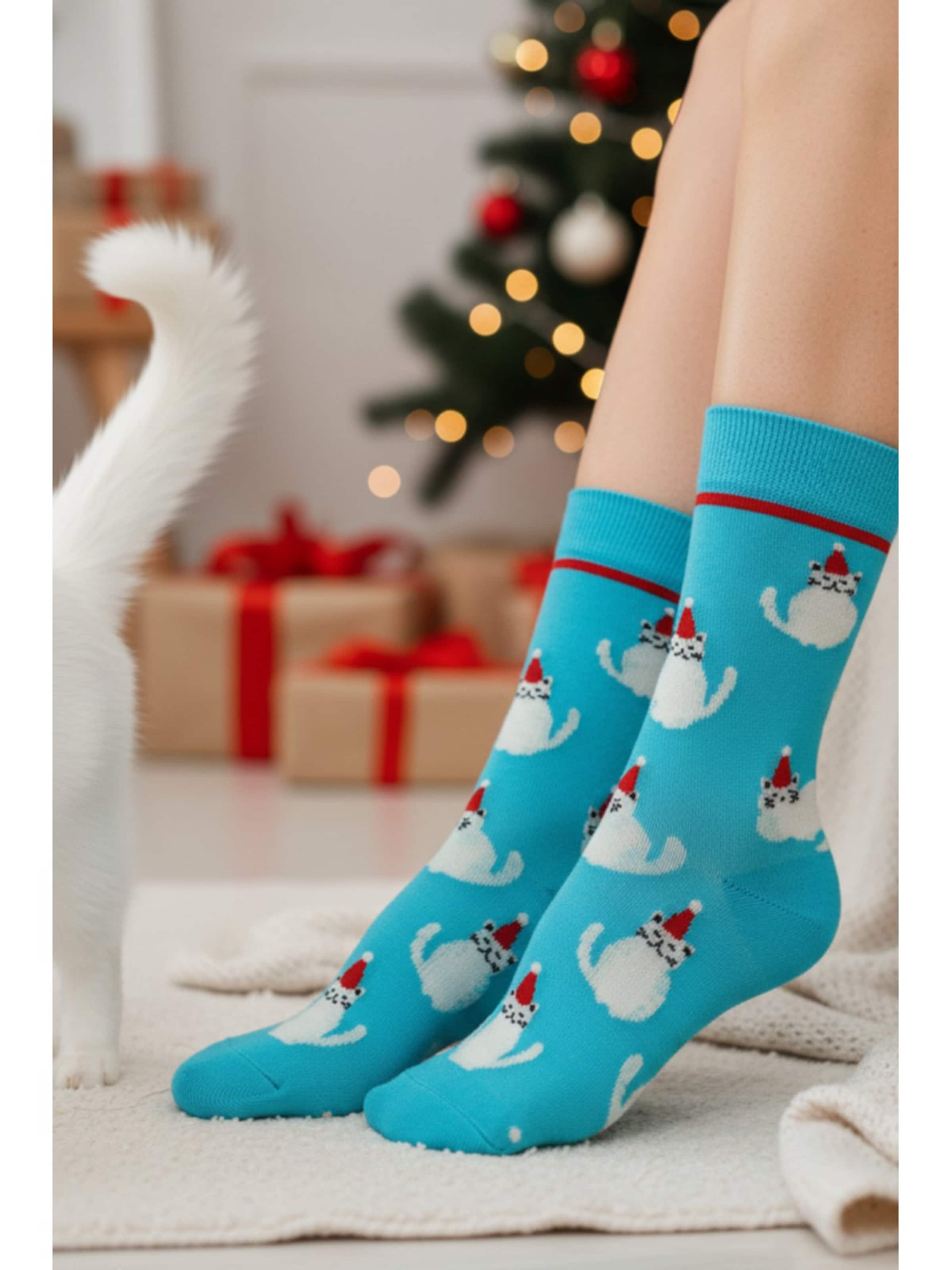 Chaussettes 'Snowcat' Sokisahtel en bleu