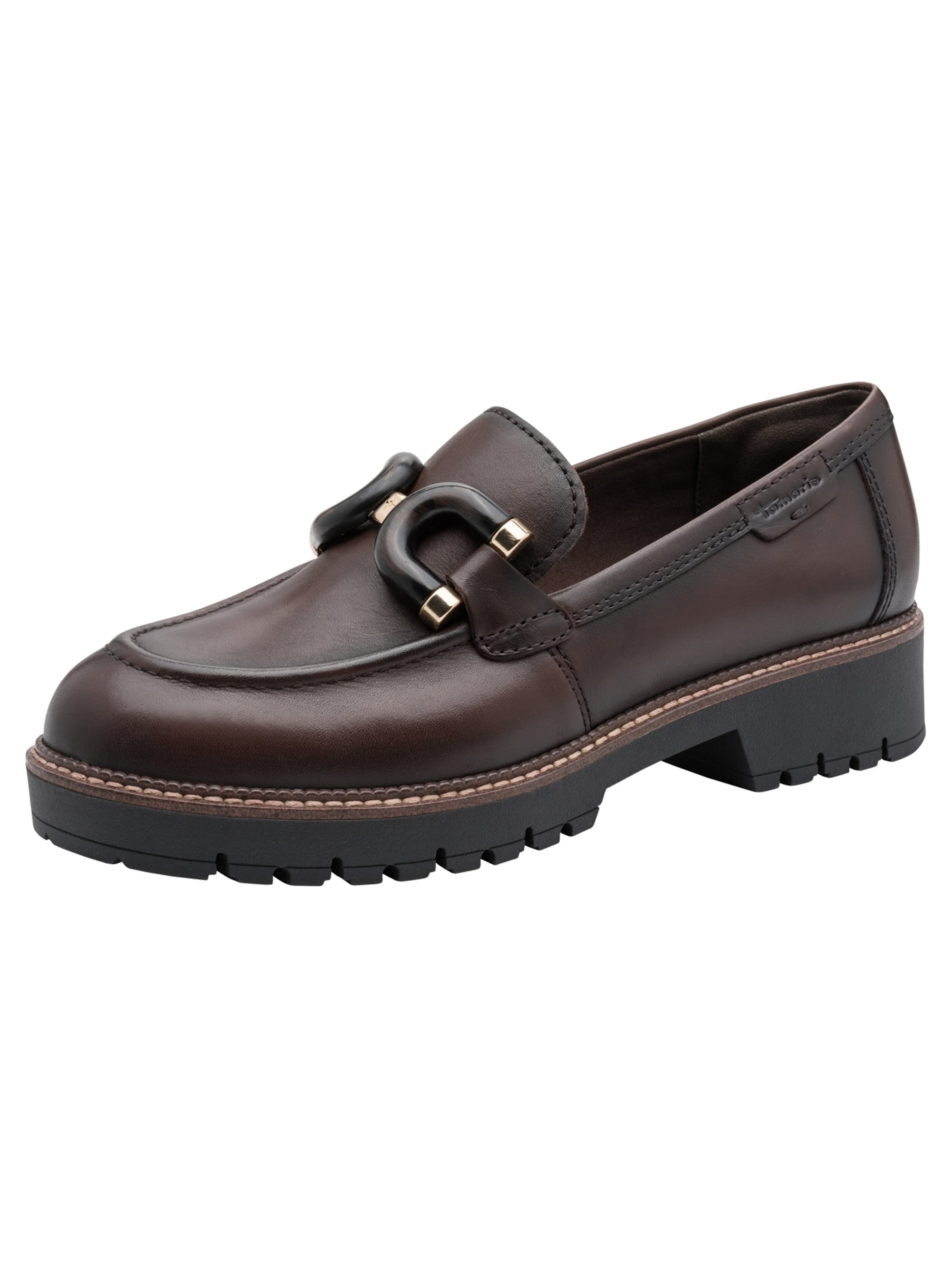 Chaussure basse Tamaris en marron : devant