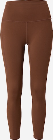 Varley Skinny Workout Pants 'Let's Go 2.0' in Brown: front