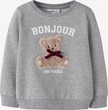 NAME IT Sweatshirt 'NMFRear' in Grey: front