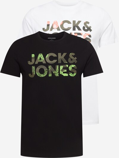 JACK & JONES Majica 'OLDIER' u miks boja / crna / bijela, Pregled proizvoda