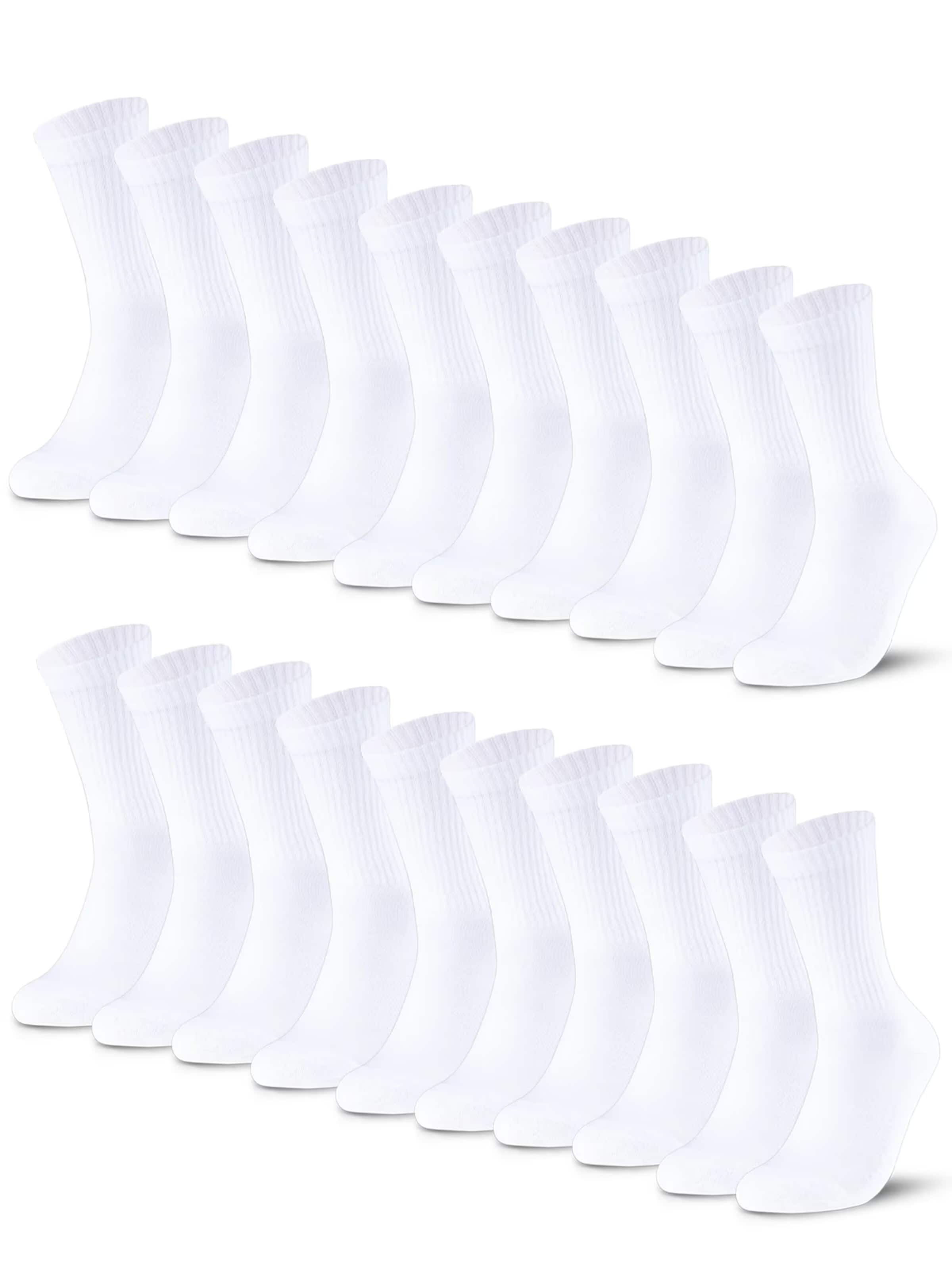 sockenkauf24 Athletic Socks in White: front
