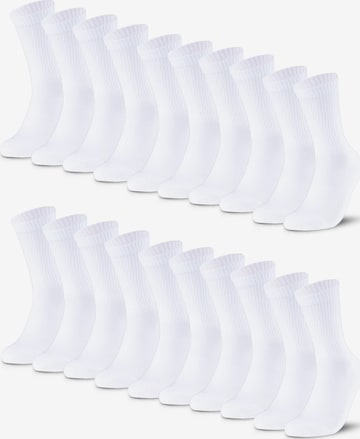 sockenkauf24 Athletic Socks in White: front