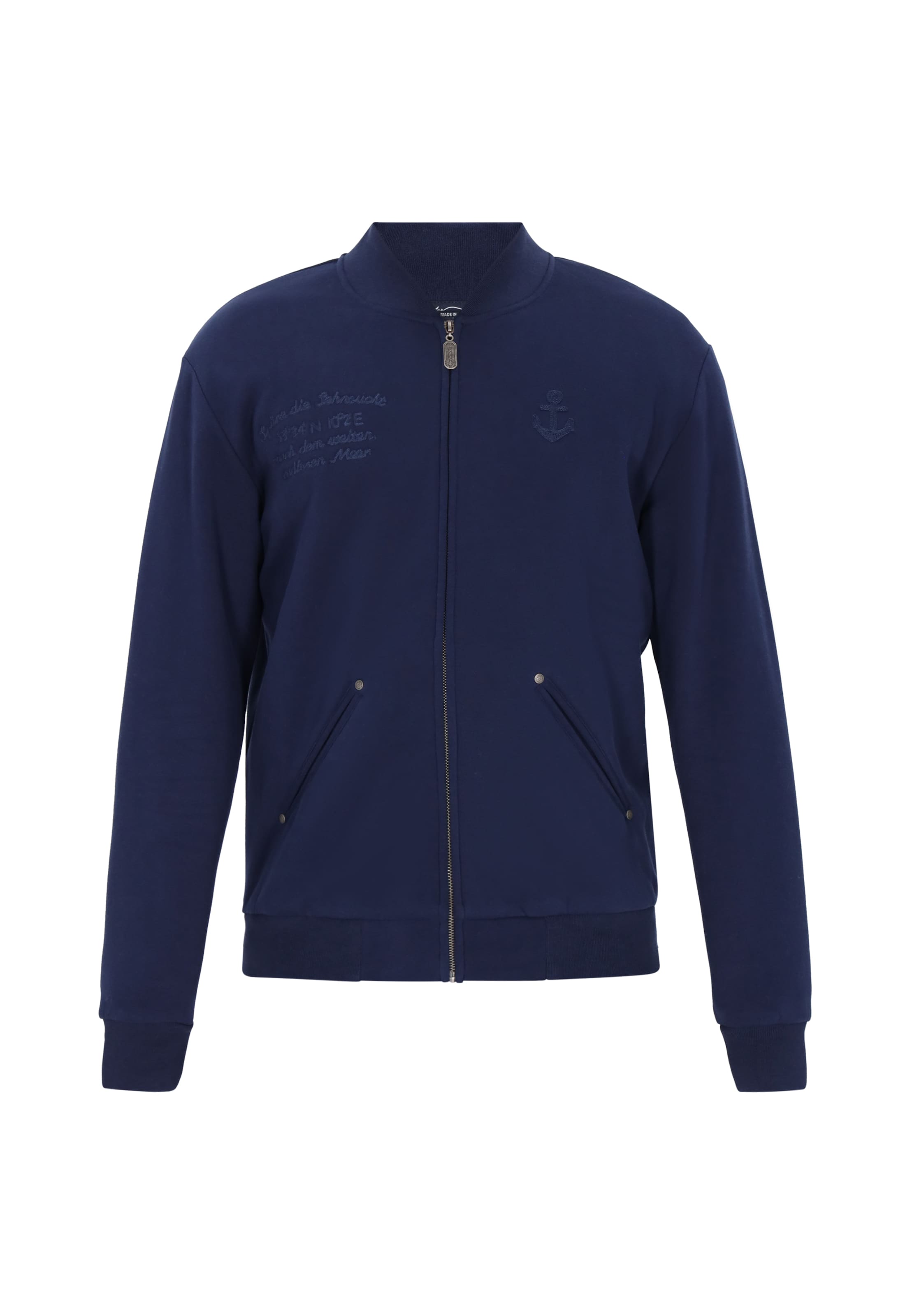 DreiMaster Vintage - Casaco em moletão em azul: frente