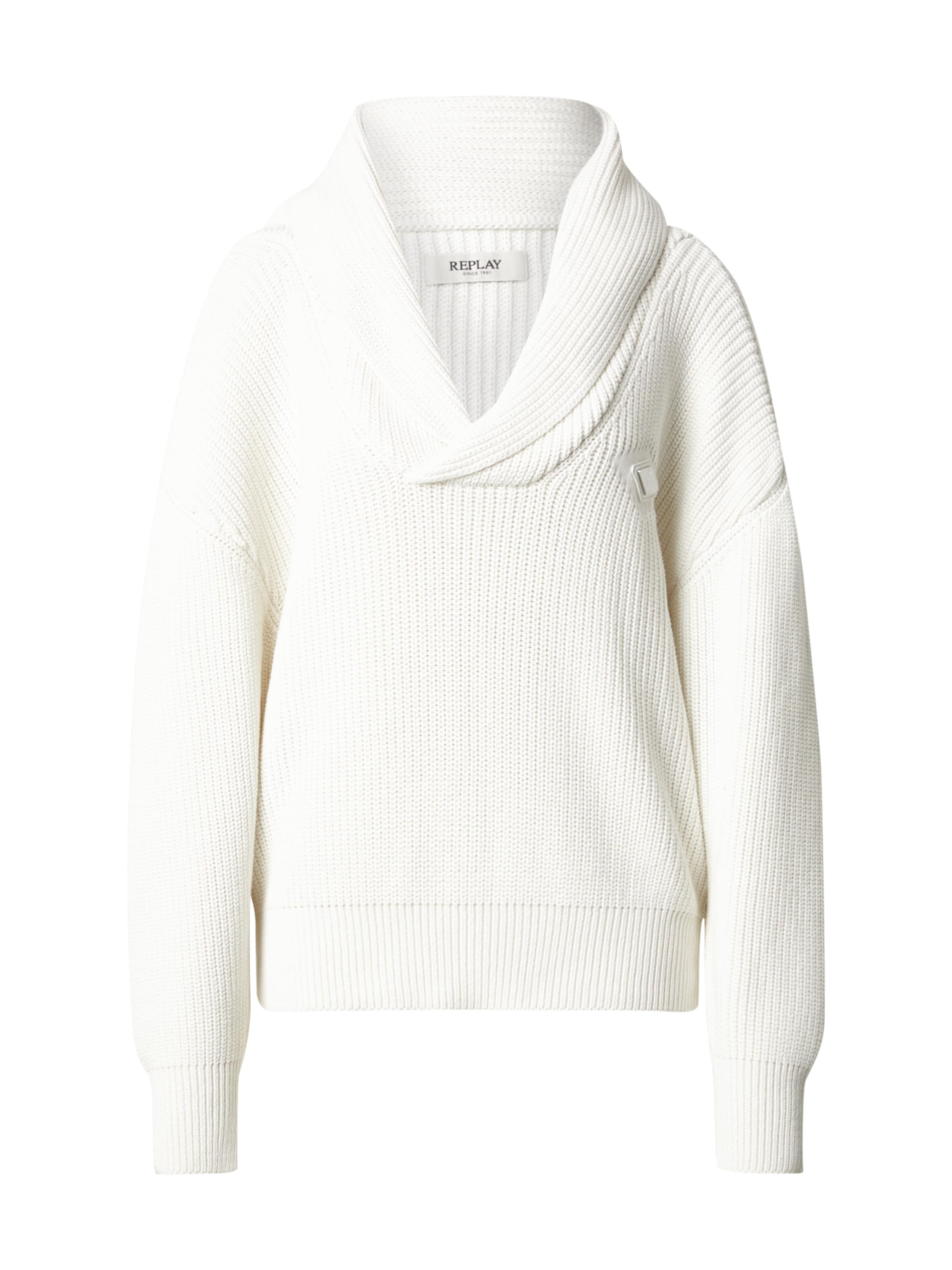 REPLAY Tröja i vit: framsida