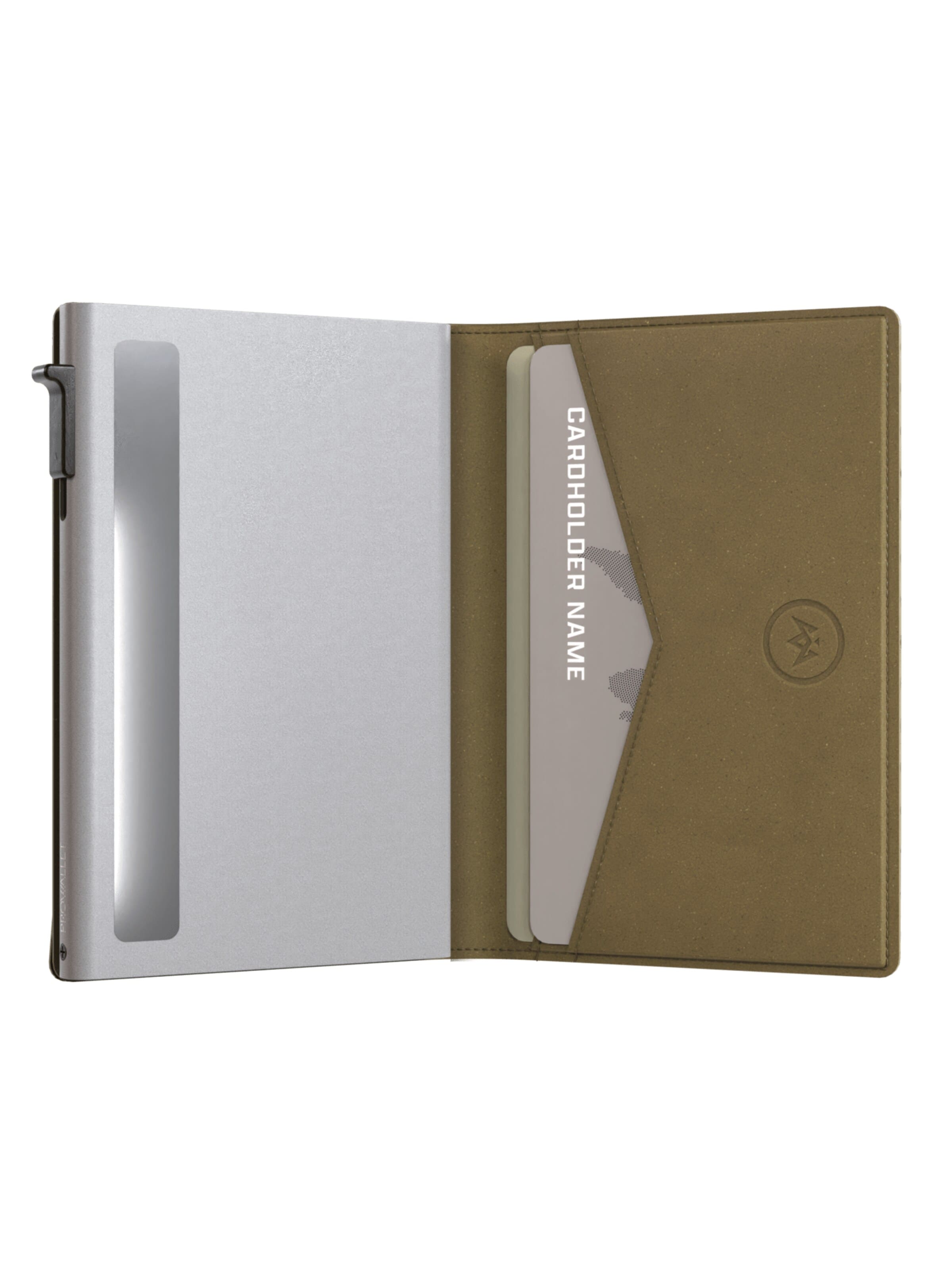 Prowallet Portemonnee 'Pasjeshouder Slim Woven' in Groen