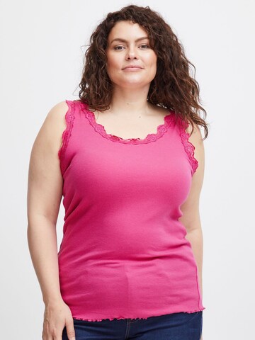 Fransa Curve Top 'FPZAMOND ' in Pink: front