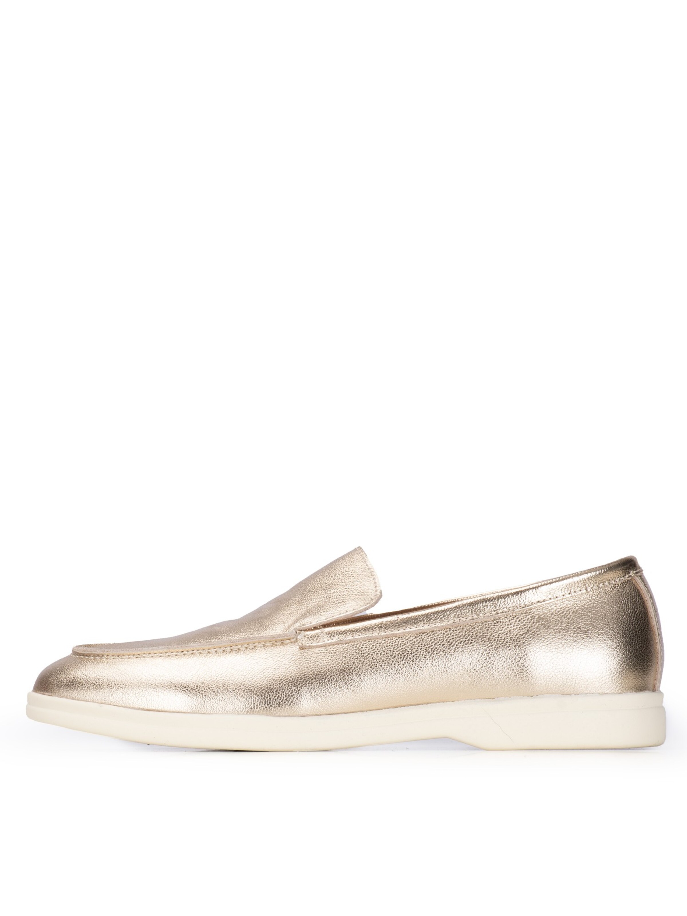 PS Poelman Mokassin 'Ank' in Gold: Vorderseite