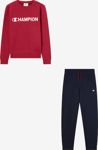 Champion Authentic Athletic Apparel Sweatsuit in Red: front