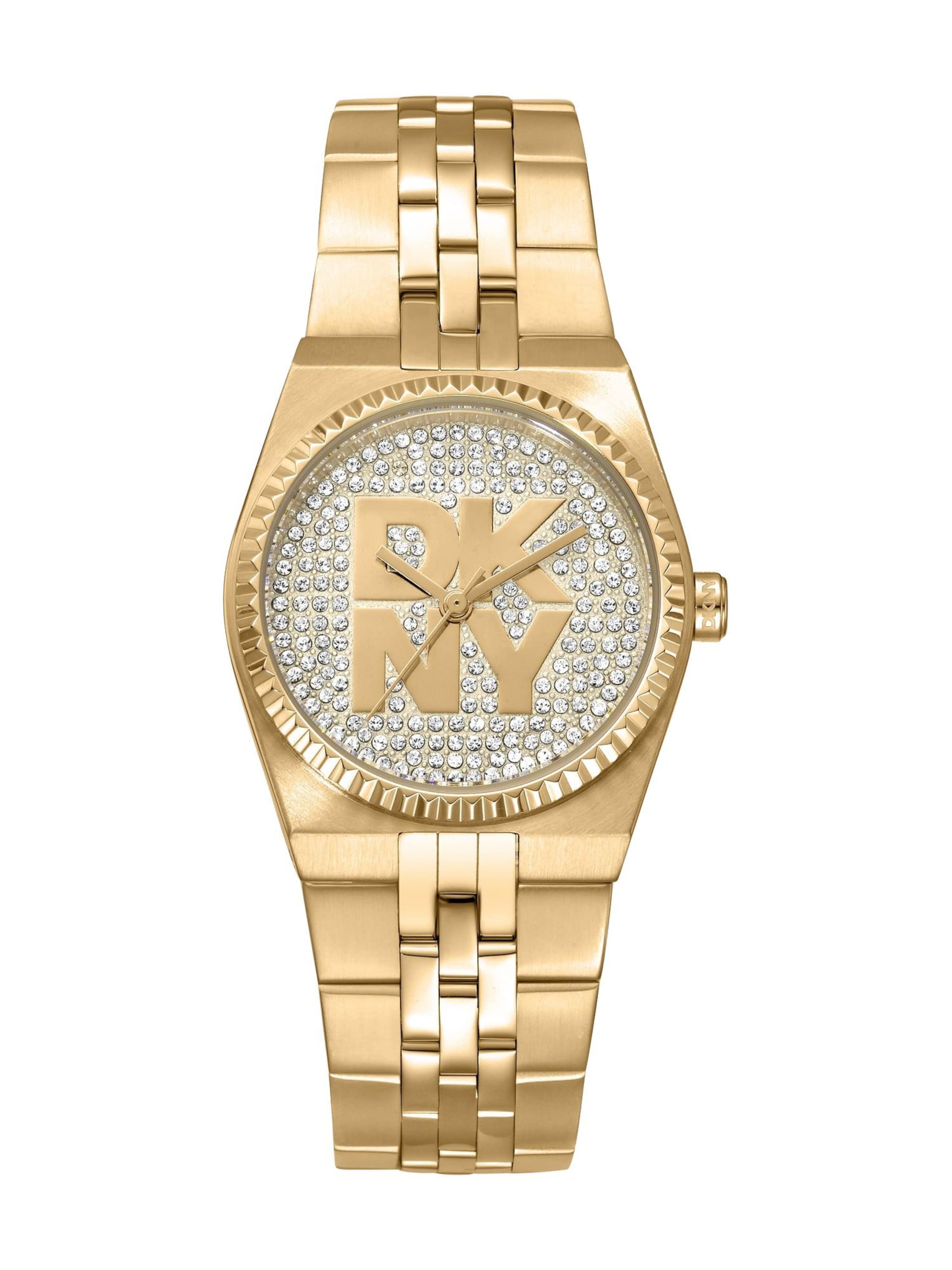 DKNY Analoog horloge ' Logo Watch ' in Goud: voorkant