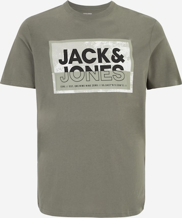 T-Shirt 'LOGAN' Jack & Jones Plus en vert : devant