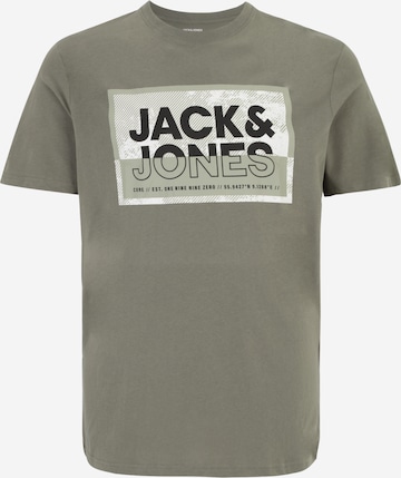 Jack & Jones Plus Póló 'LOGAN' - zöld: elől