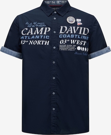 CAMP DAVIDRegular Fit Košulja 'French Coast I' - plava boja: prednji dio