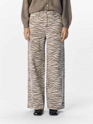 Wide leg Jeans di OBJECT in beige: frontale