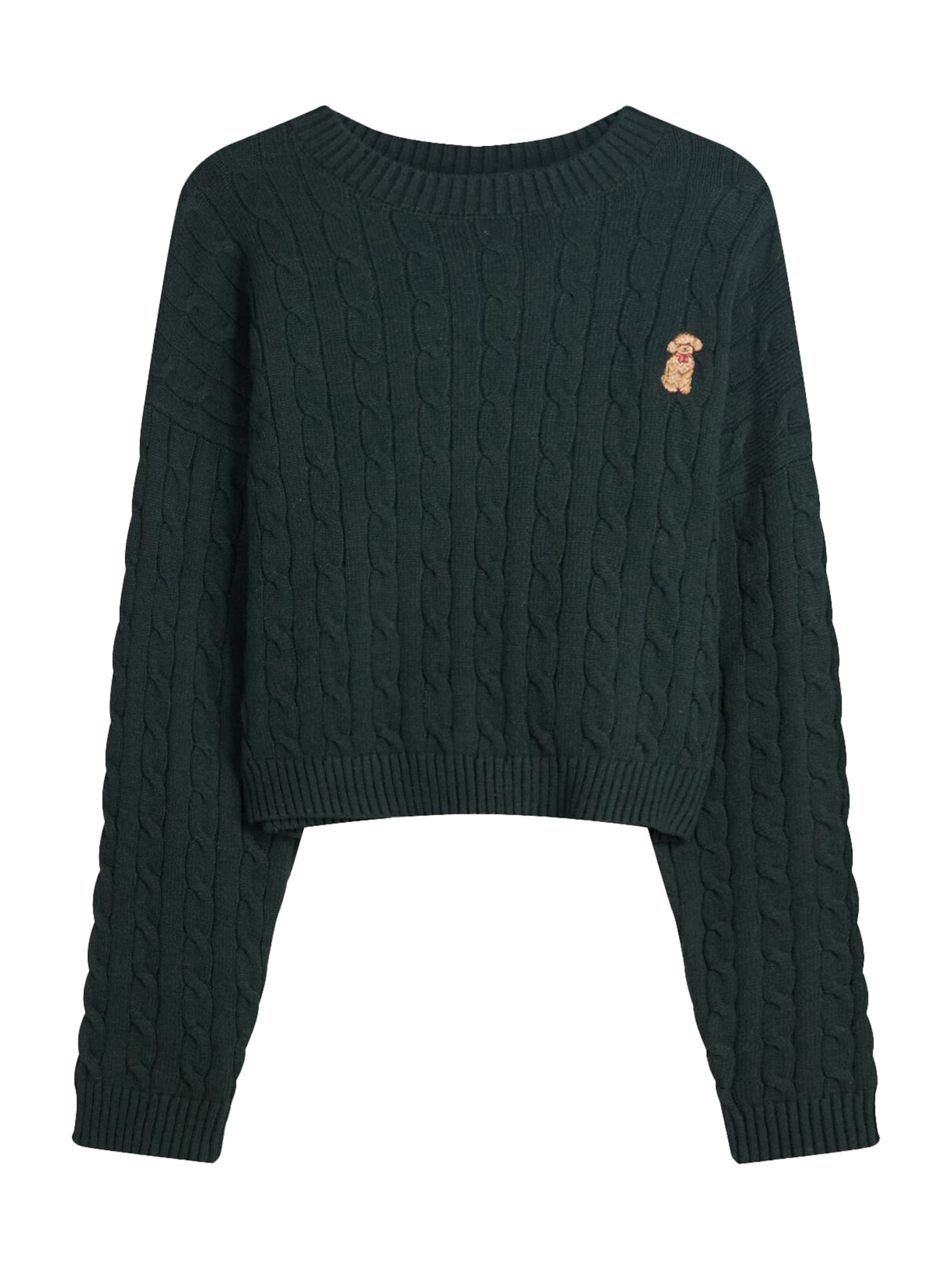 BershkaPulover - zelena boja: prednji dio