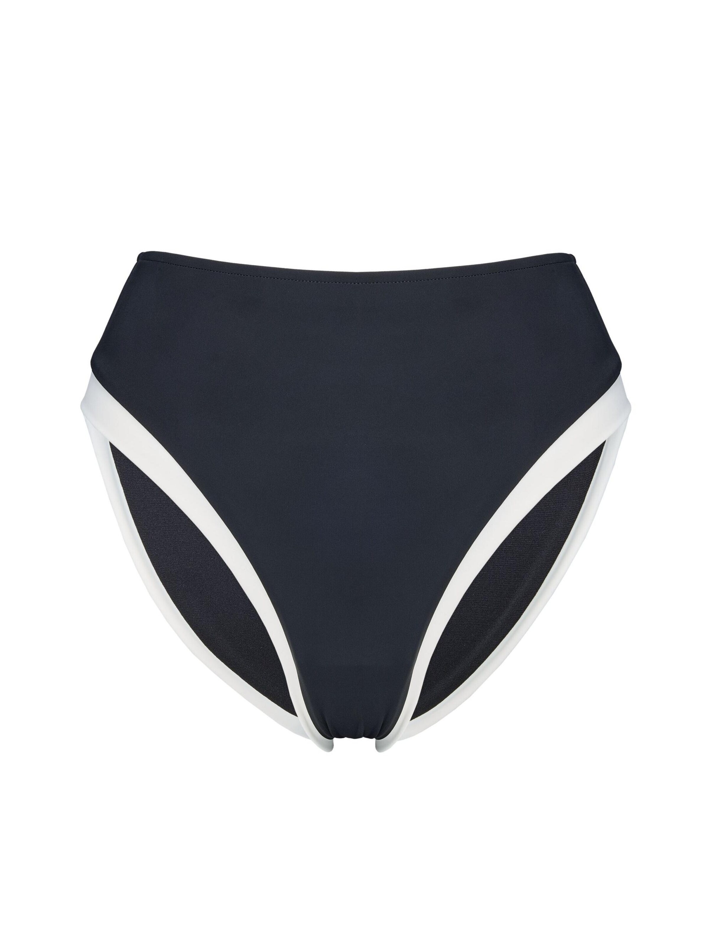 ESOTIQ Bikinihose 'Bikini Slip NICEA, Streifenmuster, Shaping'‌‌‌ in Schwarz