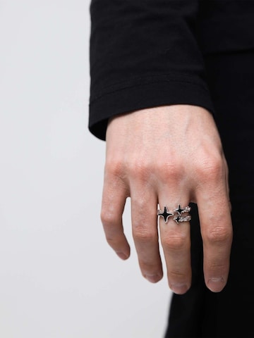 warpedsense Ring 'Molten Stars' in Silver