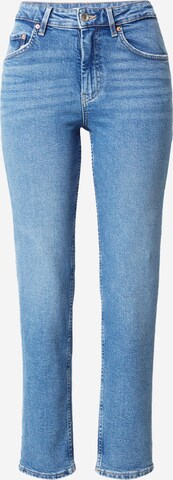 Coupe slim Jean Gina Tricot en bleu : devant