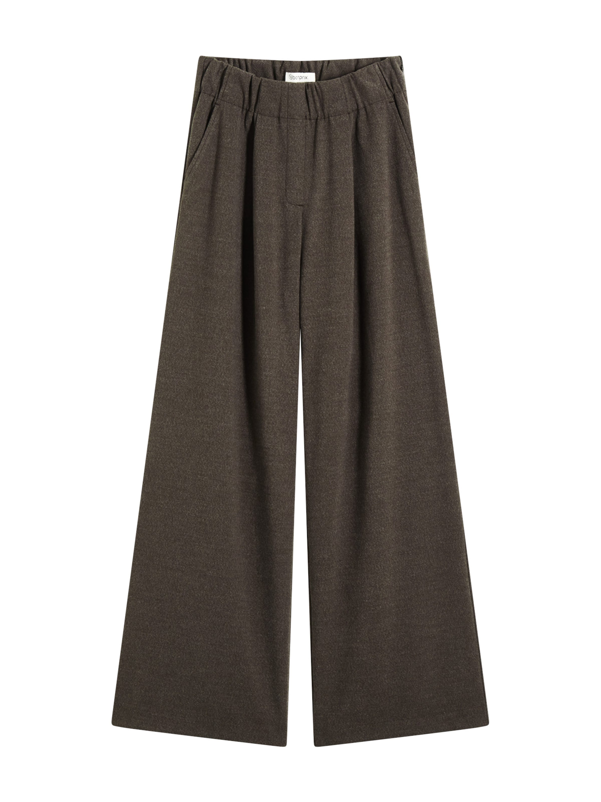 Wide leg Pantaloni di bonprix in marrone: frontale