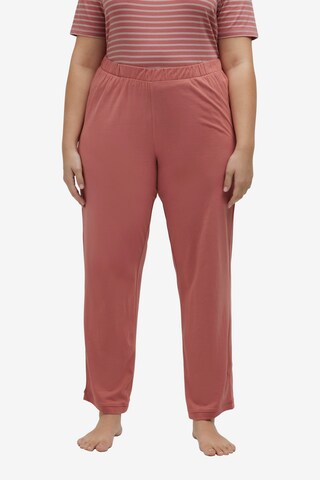 Ulla Popken Pajama Pants in Red: front