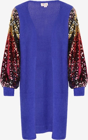 IZIA Knit cardigan in Blue: front