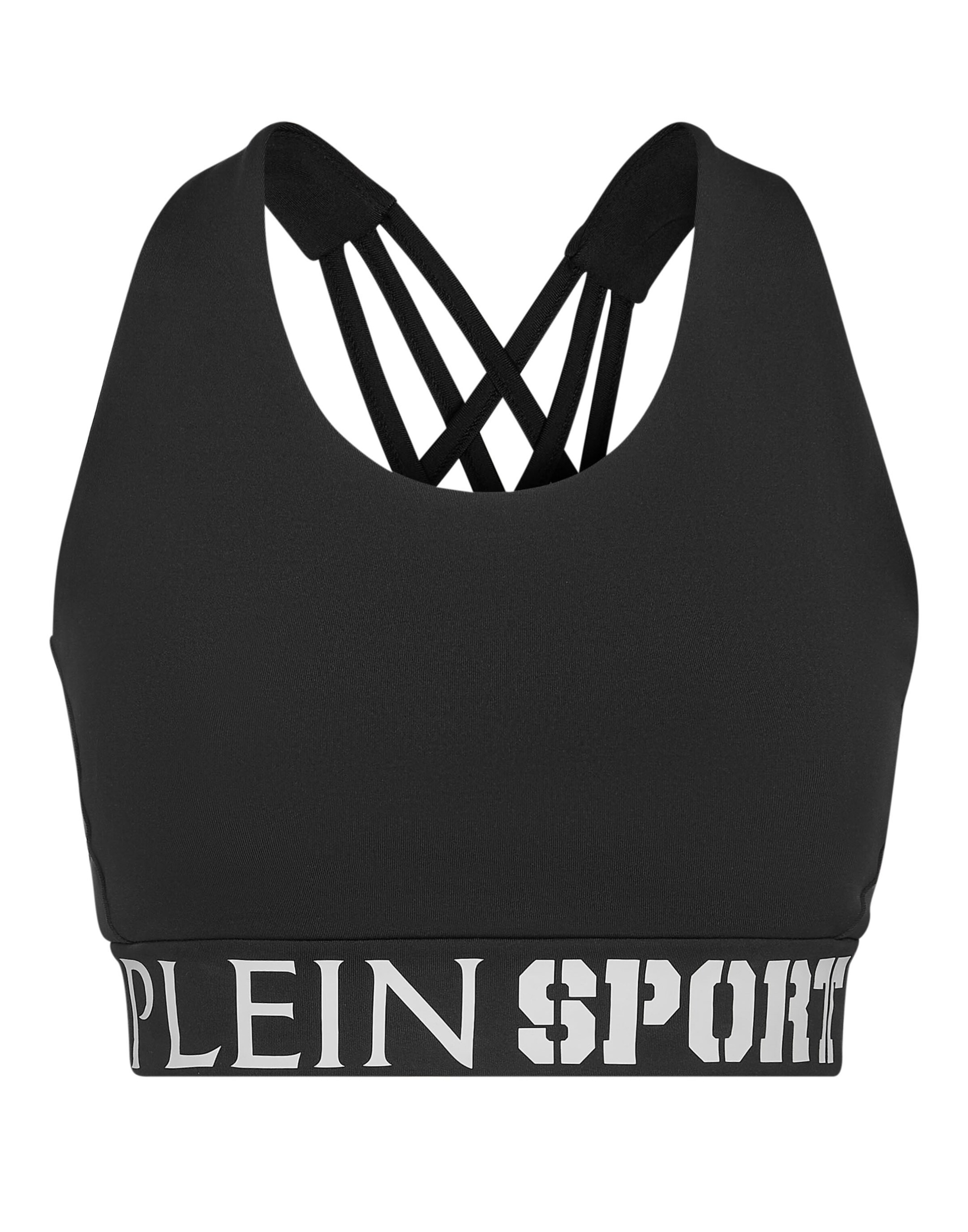 Plein Sport - Top desportivo em preto: frente
