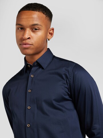 Coupe regular Chemise bugatti en bleu