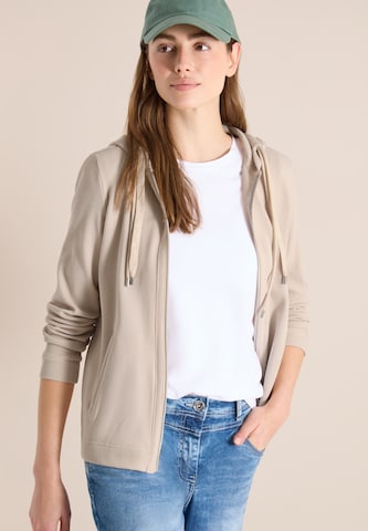 CECIL Sweatjacke in Beige: Vorderseite