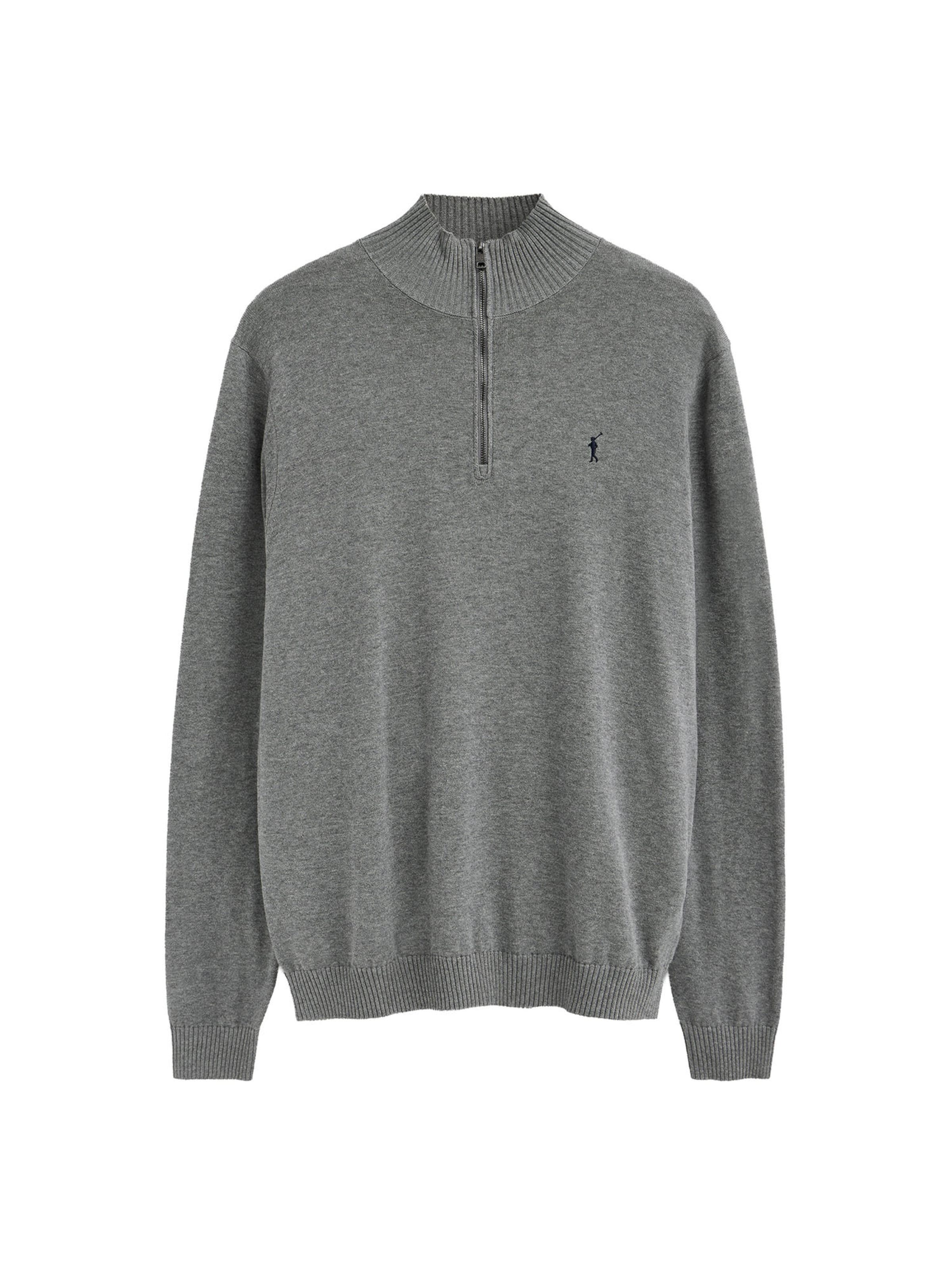 Polo Club Pullover 'Rigby' in Grau: Vorderseite
