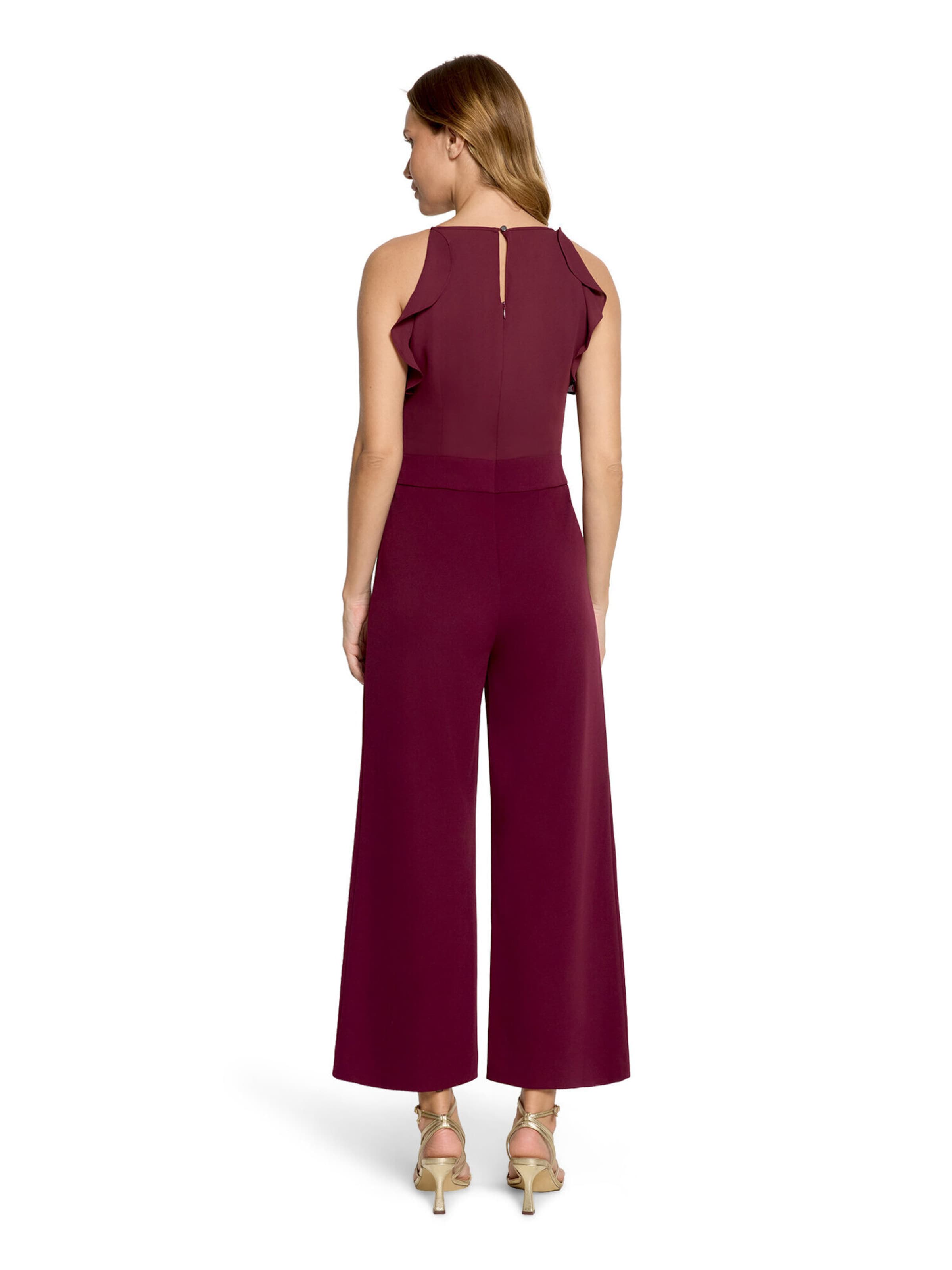 Vera Mont Jumpsuit mit Volant in Rot
