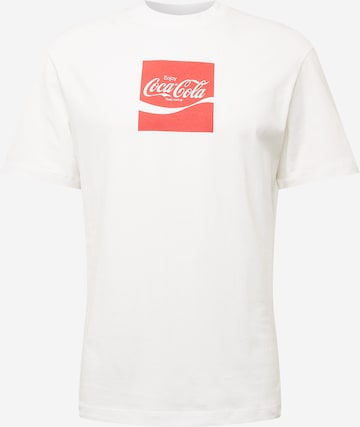 Maglietta 'COCA COLA' di JACK & JONES in bianco: frontale