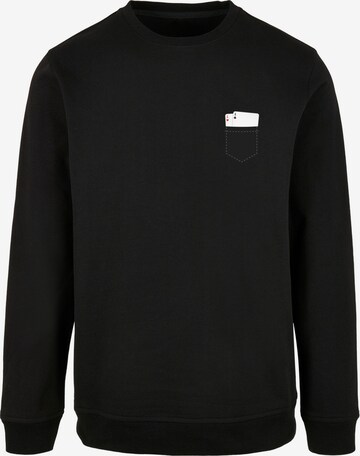 F4NT4STIC Sweatshirt 'Pocket with Cards' in Black: front