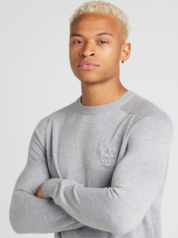 Pull-over 'GUISEPPE' 19V69 ITALIA en gris