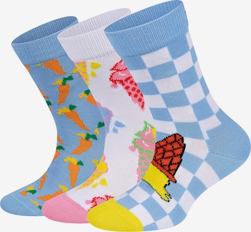 Happy Socks Sokken 'Ice Cream-Carrot' in Blauw: voorkant