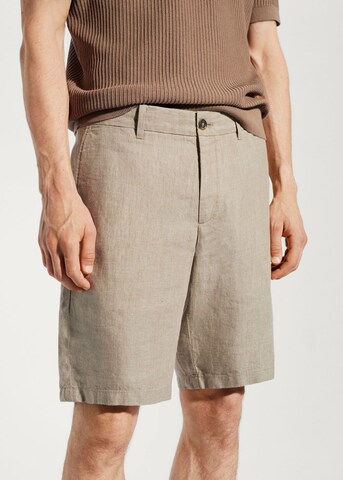 MANGO MAN Regular Broek 'Carp' in Beige