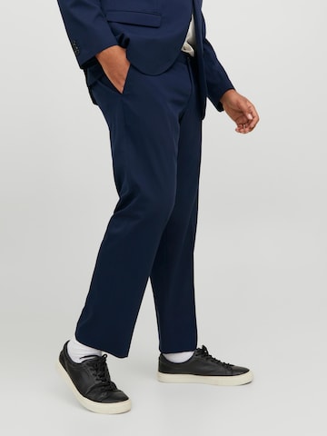 Jack & Jones Plus Regular Pleated Pants 'Franco' in Blue