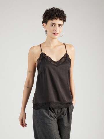 VILA ROUGE Top in Black: front