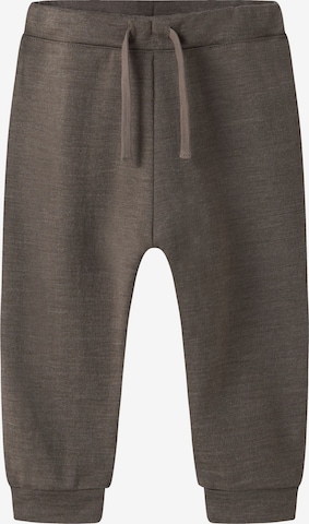 NAME IT Tapered Pants in Brown: front