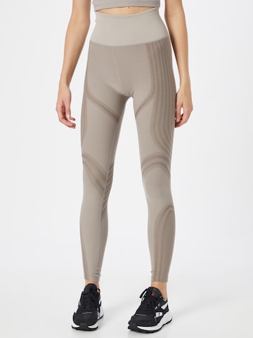 Reebok Skinny Workout Pants 'Les Mills' in Grey: front