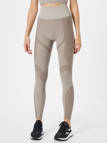 Reebok Skinny Sportbroek 'Les Mills' in Grijs: voorkant