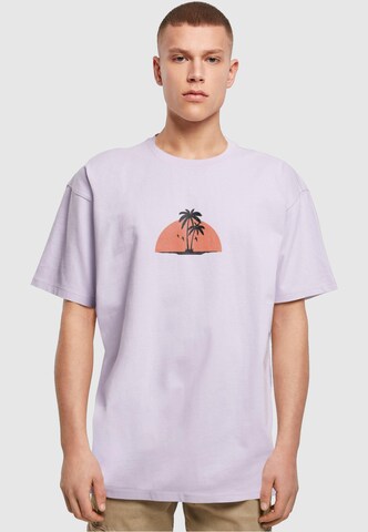 Merchcode Shirt 'Summer - Beach' in Lila: predná strana